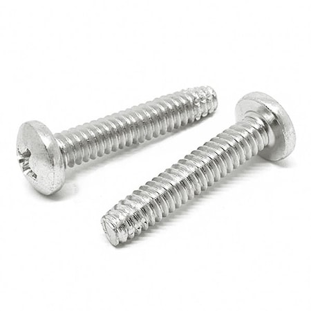 Boltsandnuts.Com Thread Cutting Screw, #8-32 x 1/2 in, Plain 410 Stainless Steel Pan Head Phillips Drive, 500 PK 8C50PPHMSSS/F-500